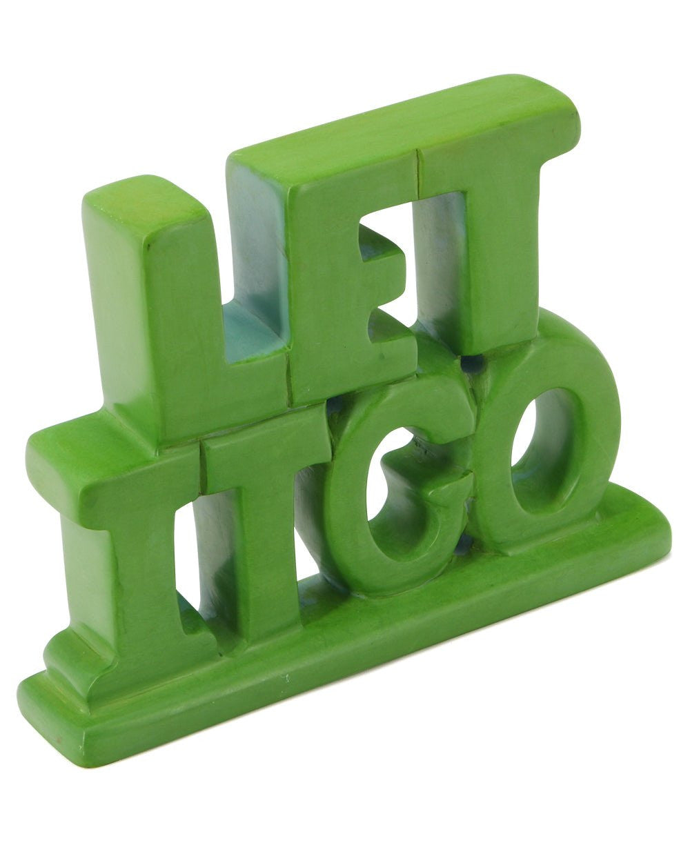 Let It Go Handmade Soapstone Desk Art - Home & Garden