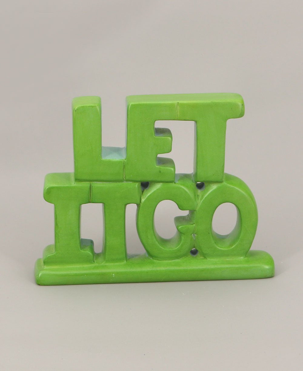 Let It Go Handmade Soapstone Desk Art - Home & Garden