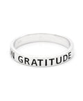 Live In Gratitude Sterling Silver Mantra Ring - Rings Size 6