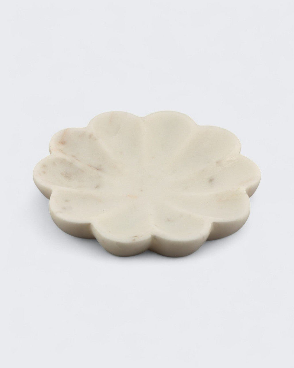 Lotus Flower Marble Tray – Hand - Carved Decorative Catchall - Decorative Trays
