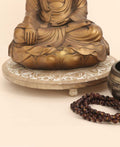 Lotus Petals Carved Wood Pedestal Riser - Computer Risers & Stands