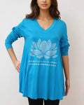 Lotus Tunic Tee, Made in USA - Shirts & Tops S