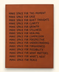 Make Space Wall Plaque – Inspirational Leatherette Hanging - Posters, Prints, & Visual Artwork
