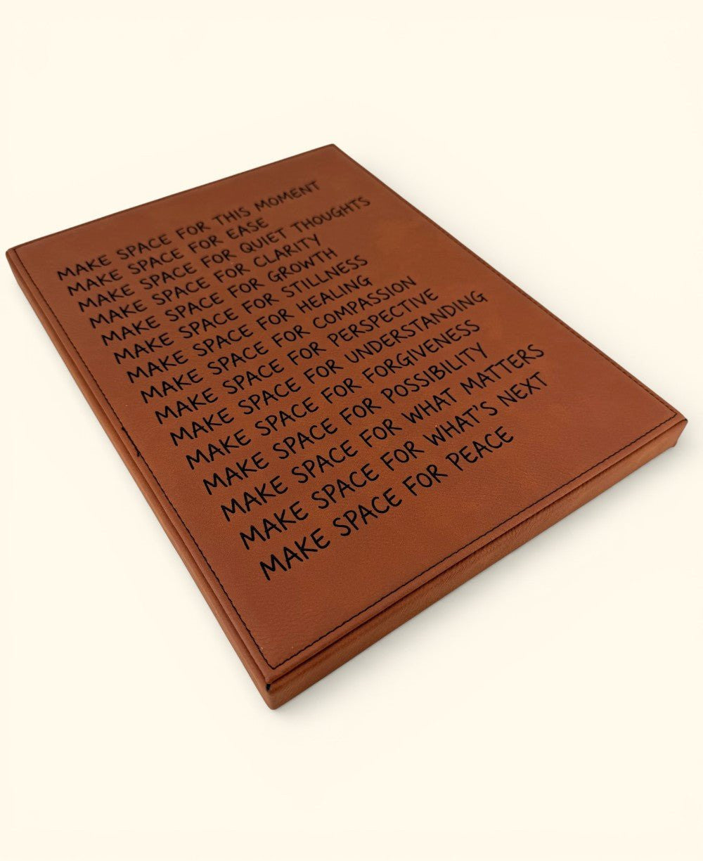 Make Space Wall Plaque – Inspirational Leatherette Hanging - Posters, Prints, & Visual Artwork