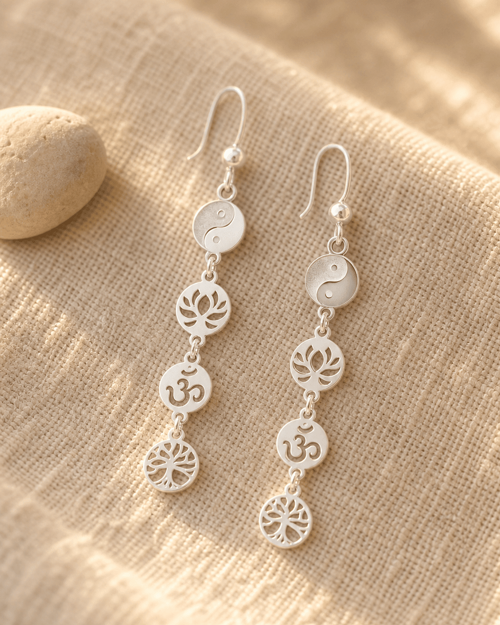 Meaningful Symbols Link Earrings, Sterling Silver - Earrings