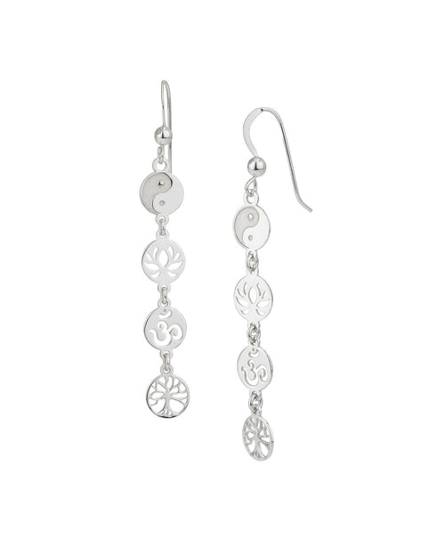 Meaningful Symbols Link Earrings, Sterling Silver - Earrings