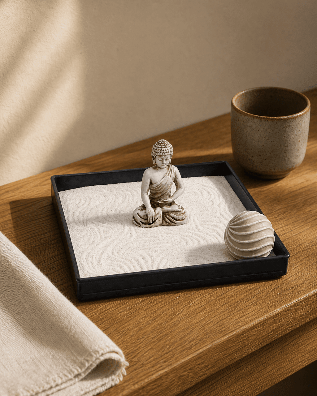 Minimalist Zen Orb Sand Art Buddha Zen Garden - Home & Garden