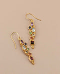Mixed Geometry Chakra Rainbow Gold Plated Earrings - Earrings
