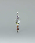 Mixed Geometry Chakra Rainbow Sterling Silver Pendant - Charms & Pendants
