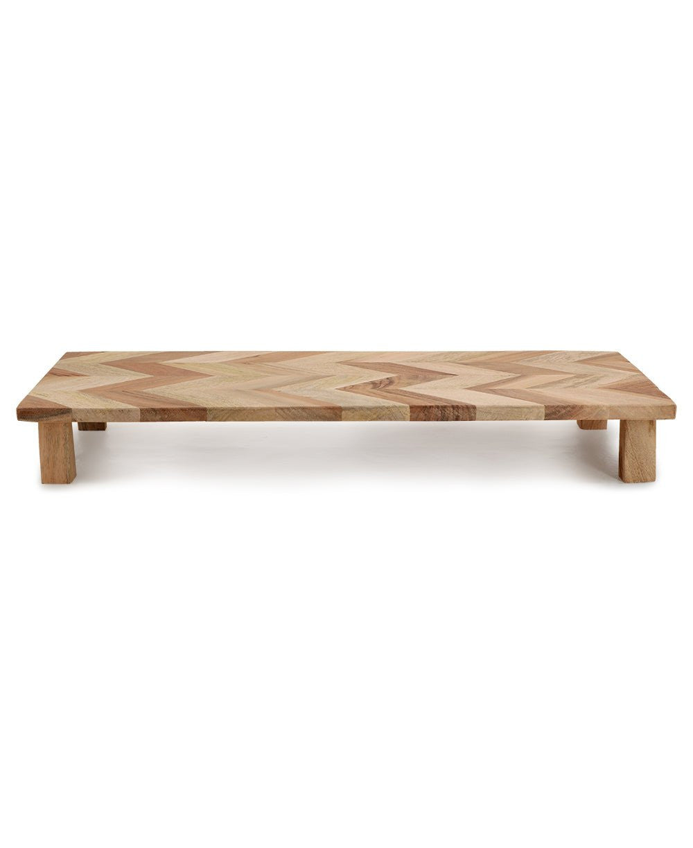 Mixed Wood Mosaic Pedestal Riser - Computer Risers & Stands