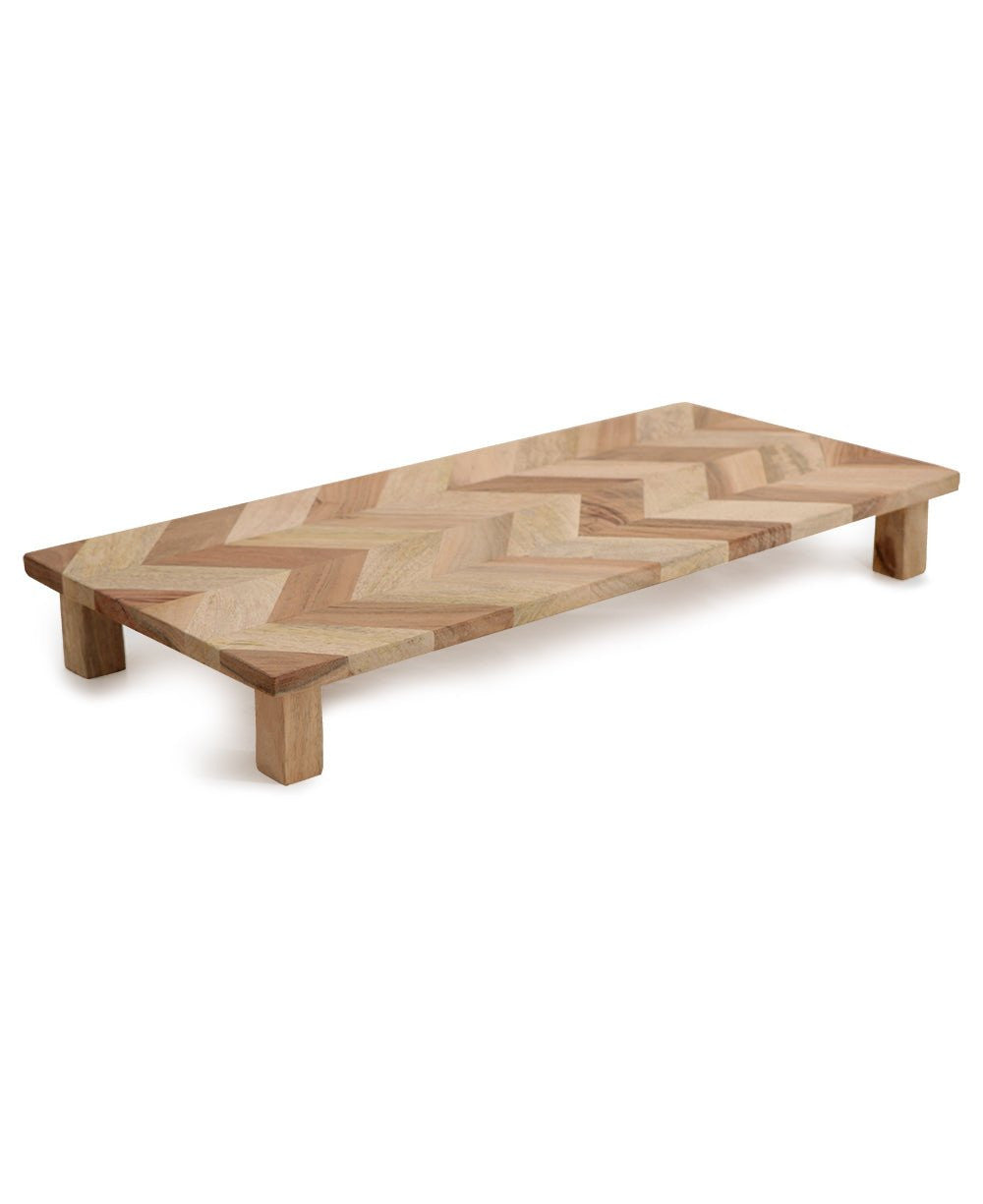 Mixed Wood Mosaic Pedestal Riser - Computer Risers & Stands