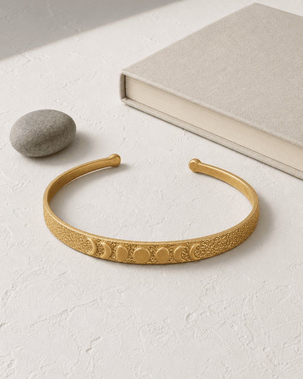 Moon Phase Trust Your Journey Gold Plated Adjustable Bracelet - Bracelets