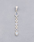 Moonstone Linear Pendant, Sterling Silver - Charms & Pendants
