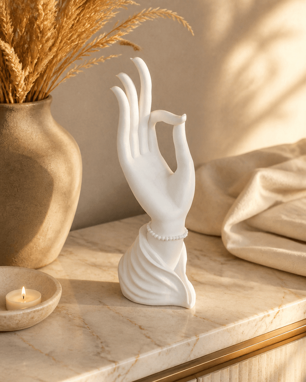 Mudra Porcelain Hand Sculpture - Home