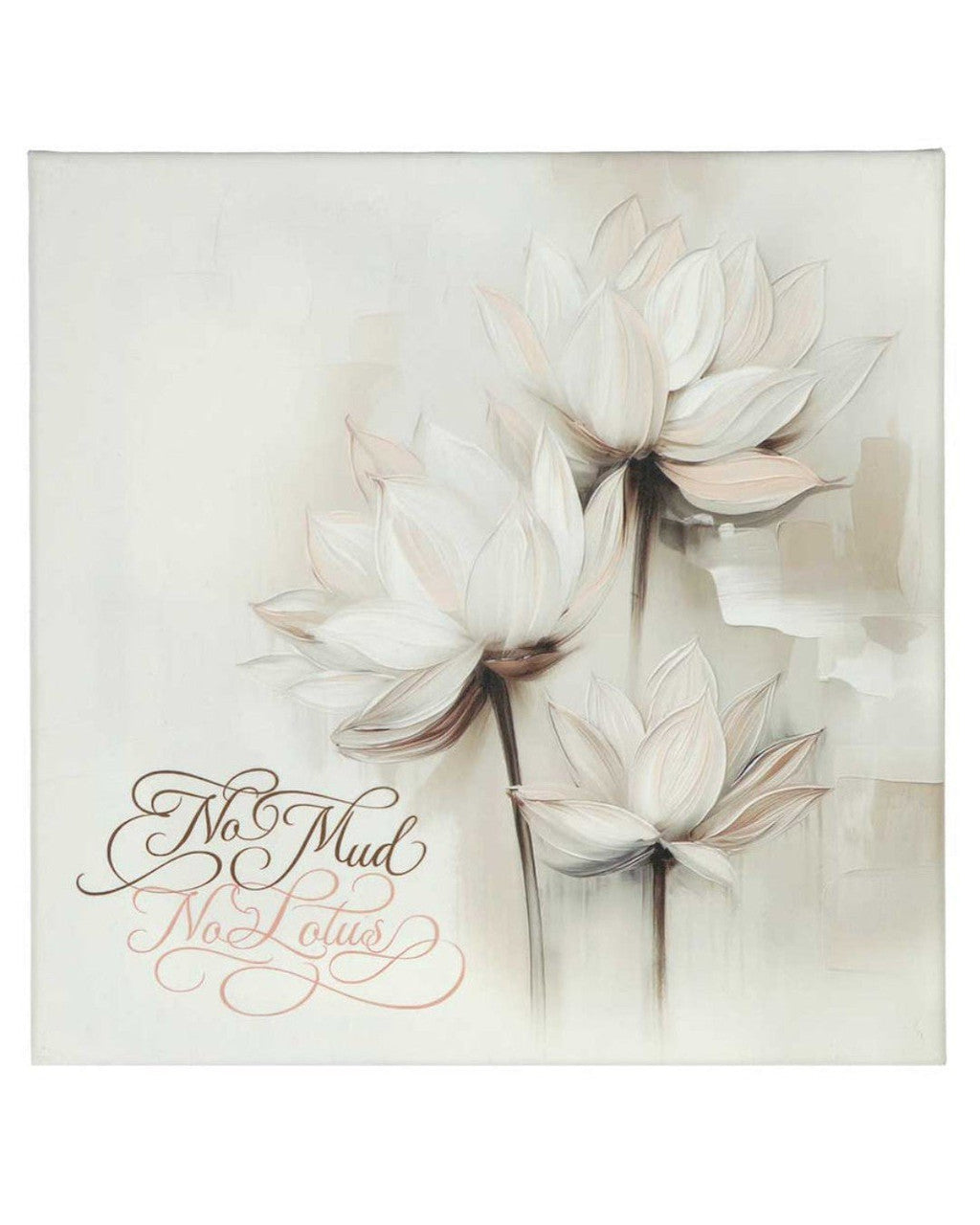 No Mud No Lotus Inspirational Canvas Print Wall Art - Posters, Prints, & Visual Artwork