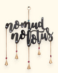 No Mud No Lotus Recycled Metal Wall Chime Hanging, Fair Trade - Wind Chimes