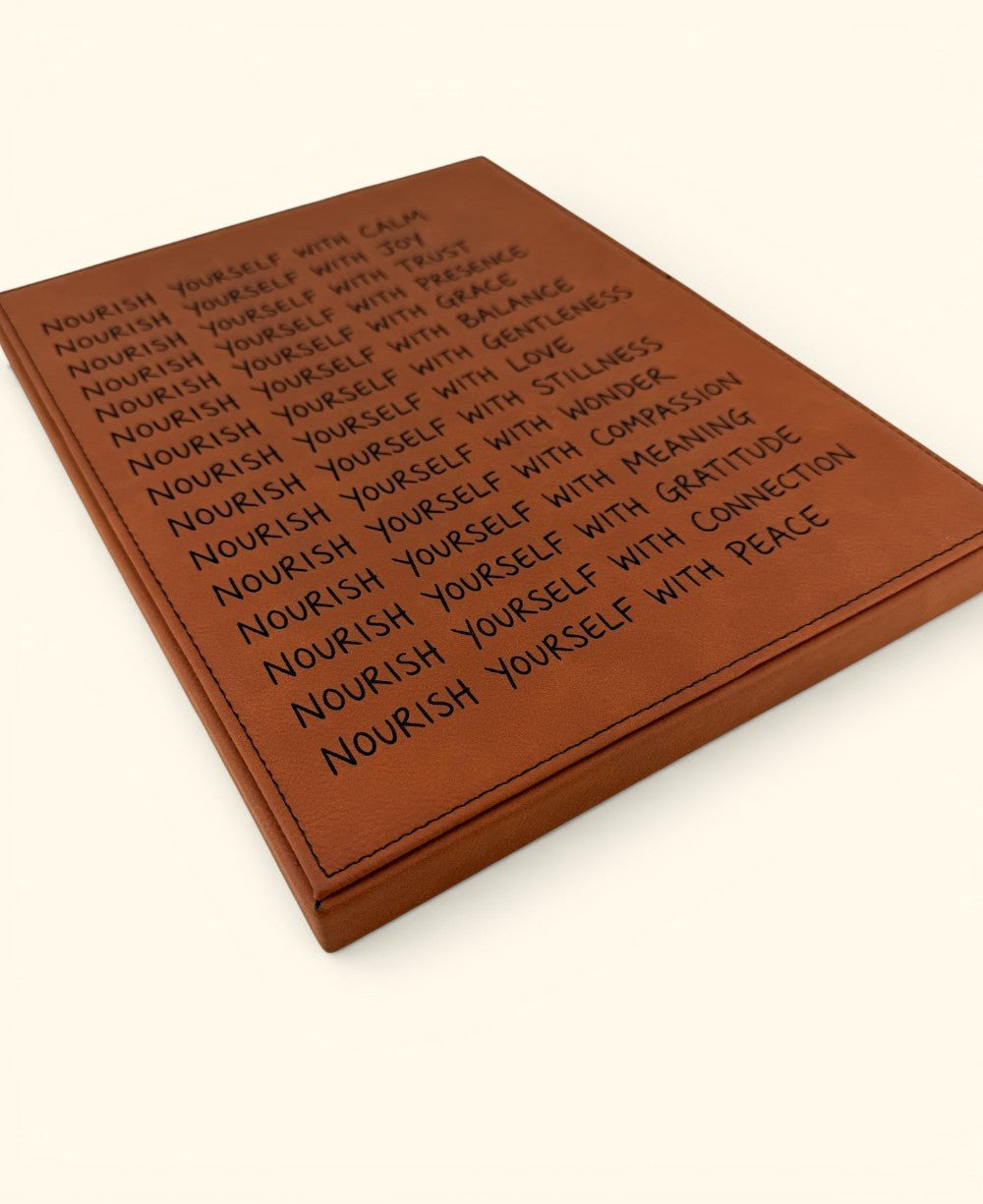 Nourish Yourself Wall Plaque – Inspirational Leatherette Hanging - Posters, Prints, & Visual Artwork