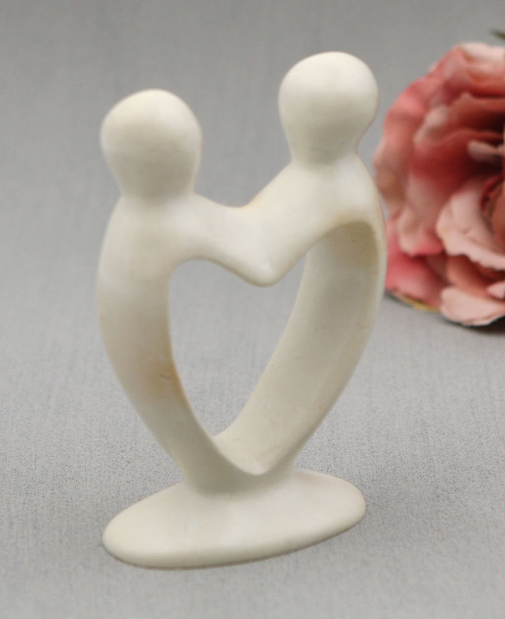 One Heart, One Love: Hand - Carved Couples Statue - Home