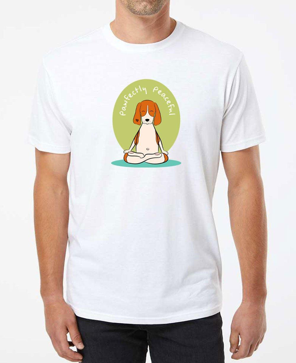 Paw-fectly Perfect Men's Recycled Yoga Dog T-Shirt - Shirts & Tops S