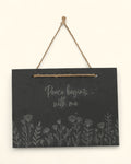 Peace Begins With Me Slate Wall Hanging - Wall Art