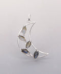 Premium Blooming Labradorite Lunar Artistic Pendant - Charms & Pendants