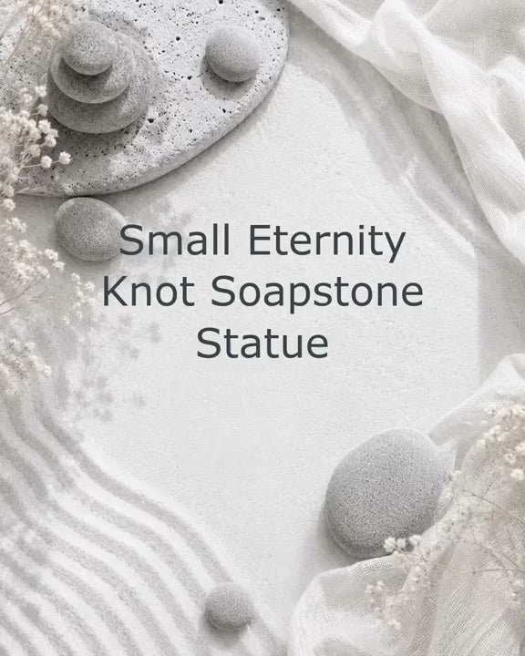 Small Kisii Eternity Knot Soapstone Statue, Kenya