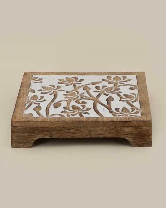Fairtrade Sustainable Wood Lotus Risers And Statue Stands