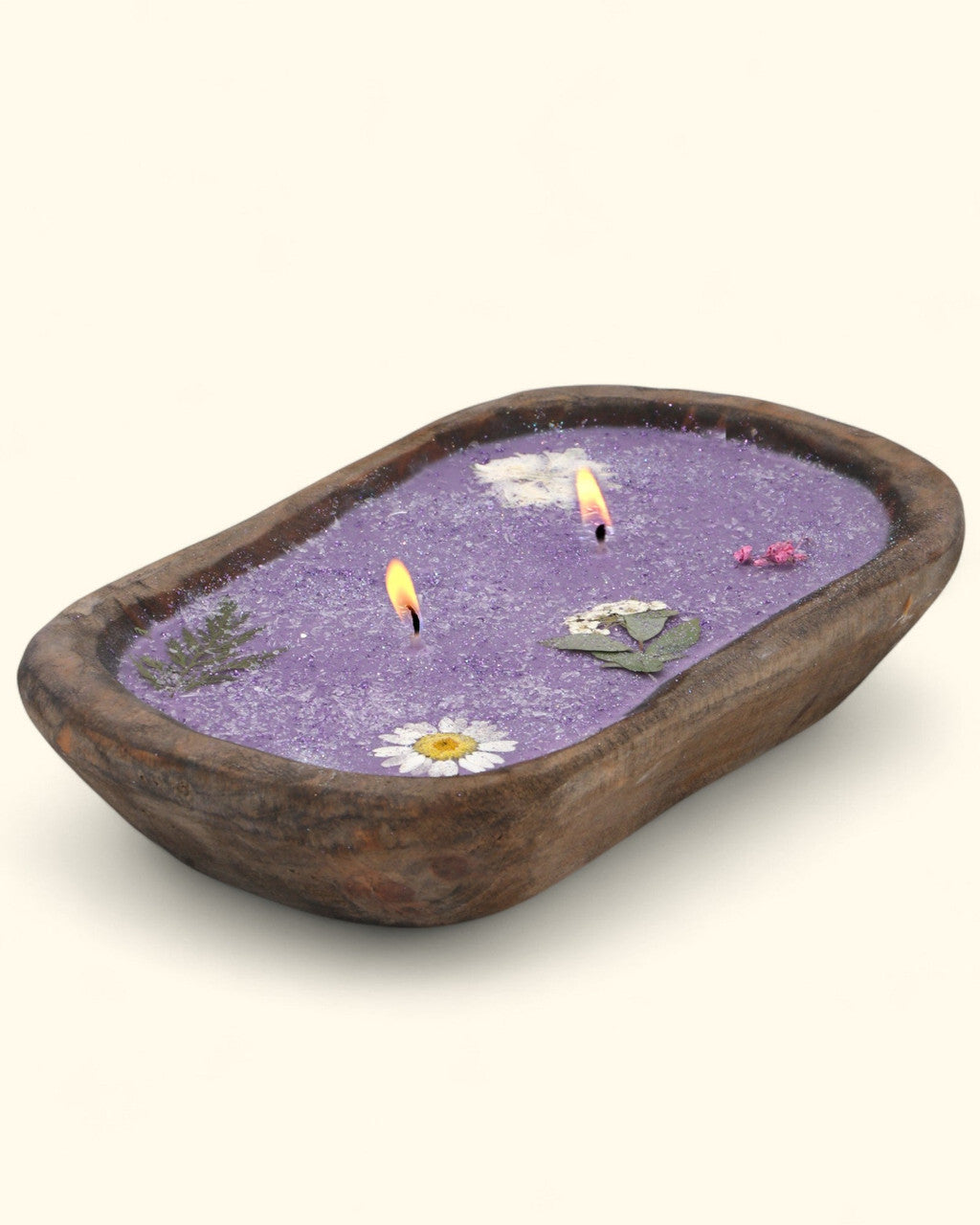 Purple Floral Scented Candle - Candles