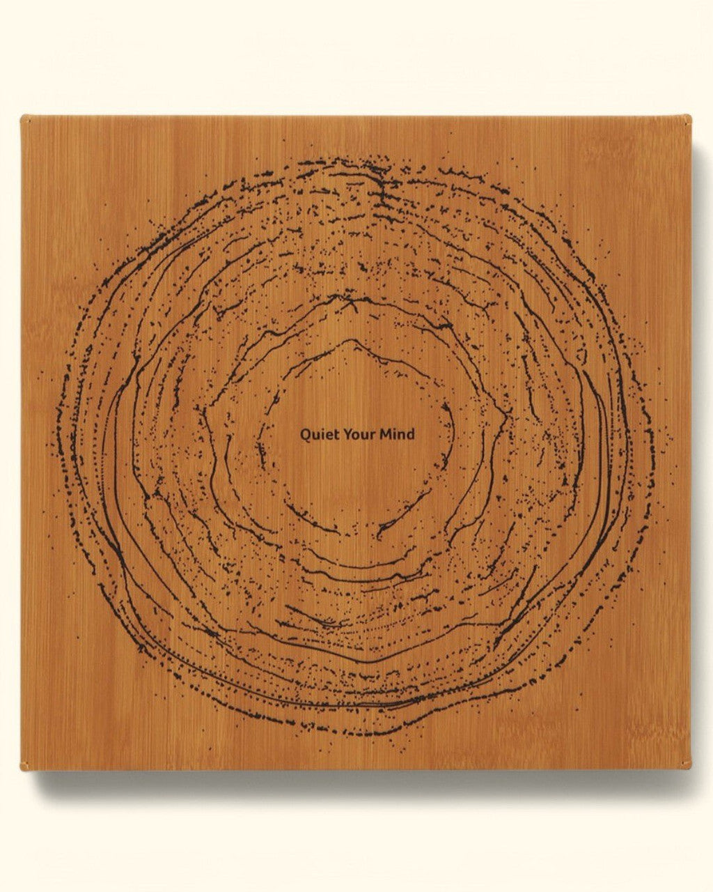 Quiet Your Mind Leatherette Inspirational Wall Hanging - Wind Chimes