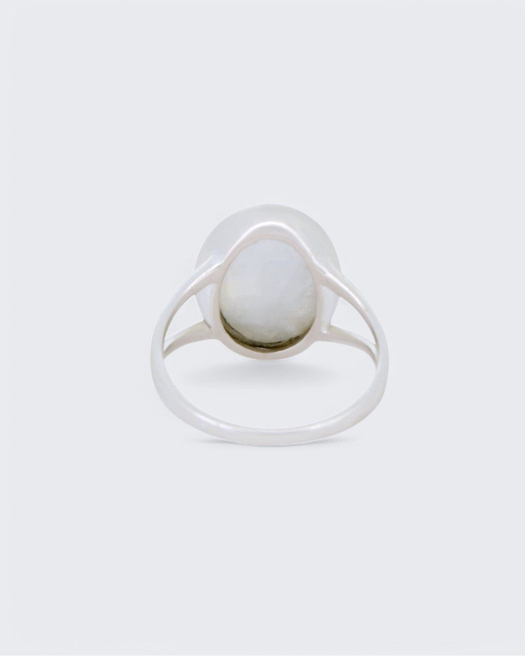 Rainbow Moonstone Oval Sterling Silver Ring - Rings Size - 6