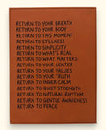 Return To Wall Plaque – Inspirational Vegan Leatherette Hanging - Posters, Prints, & Visual Artwork