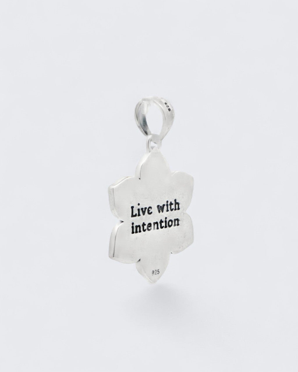 Sacred Intention Symbol Pendant – Sterling Silver Flower with Peace, Yin Yang, Hamsa & More - Charms & Pendants