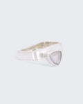 Serenity Engraved Moonstone Square Ring - Rings Size - 6