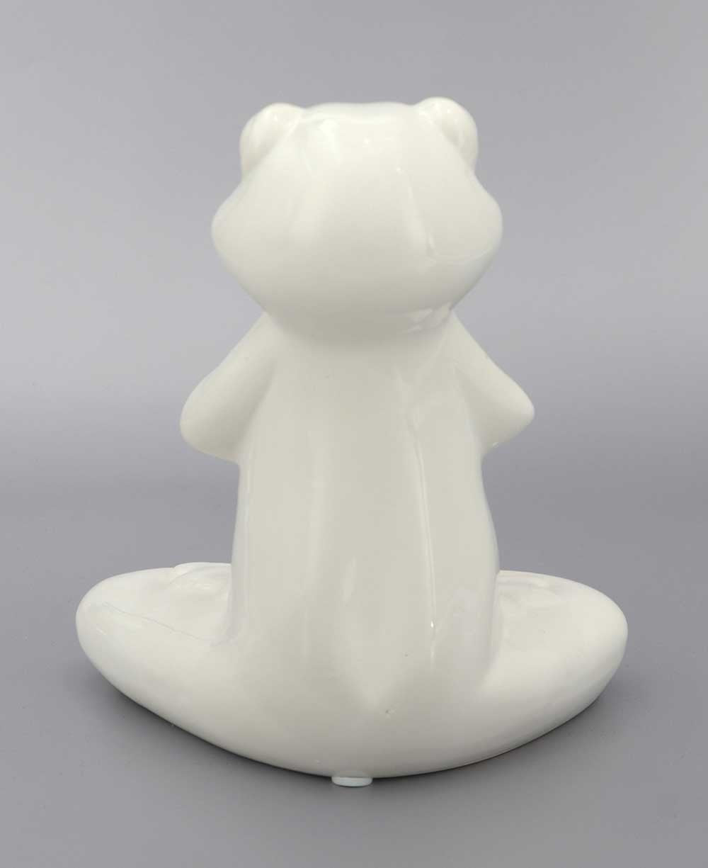 Set of 3 Yoga Frog Ceramic Figurines - Sculptures & Statues