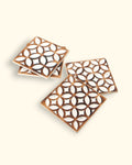 Set of 4 Flower of Life Wood Coasters - Coasters