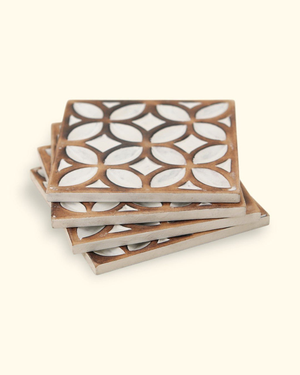 Set of 4 Flower of Life Wood Coasters - Coasters