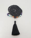 Seven Chakras Lava Beads Meditation Japa Mala - Prayer Beads