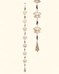 Seven Lotus Symbol Wall Hanging Mobile With Bell - Posters, Prints, & Visual Artwork