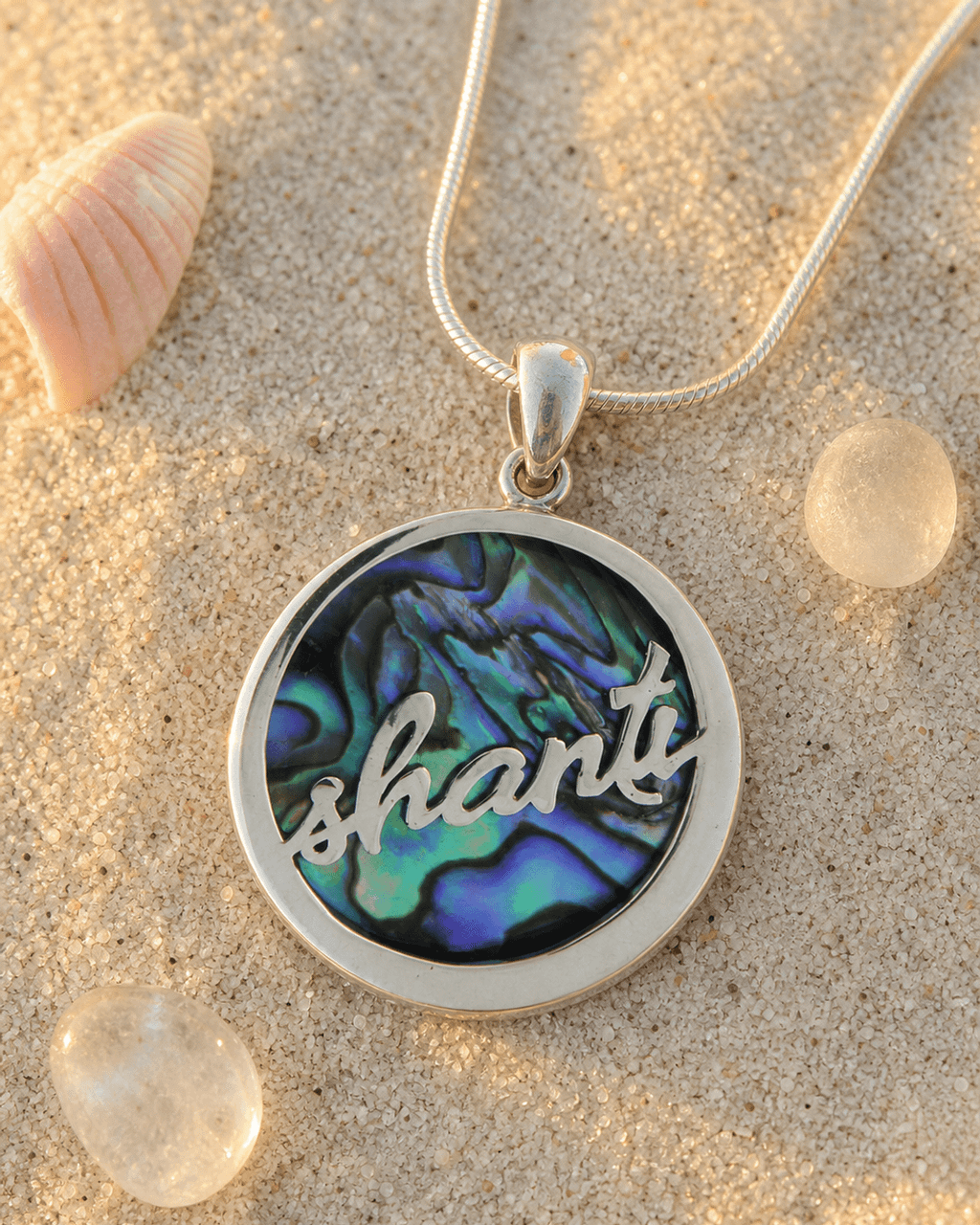 Shanti Pendant, Abalone Shell and Sterling - Charms & Pendants