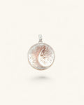 Silver-Plated Moon Pendant — Celestial Crescent with Engraved Affirmation - Pendant