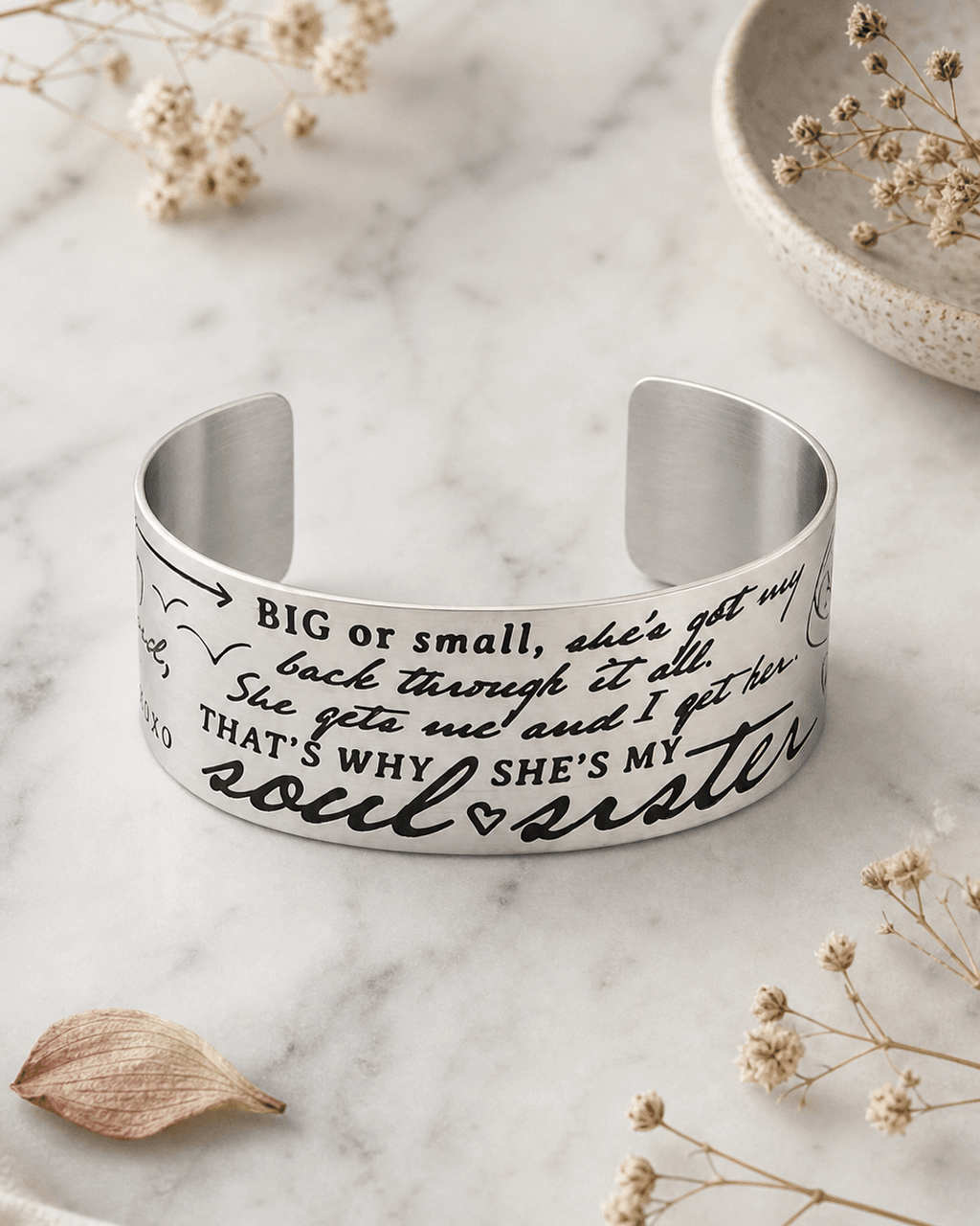Soul Sister Inspirational Cuff Bracelet - Bracelets