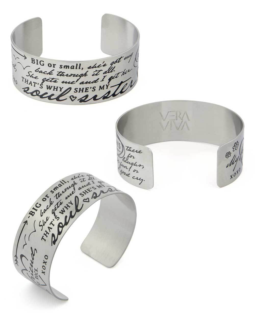 Soul Sister Inspirational Cuff Bracelet - Bracelets