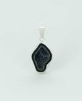 Sterling Silver Agate Druzy Pendant - Unique Fluid Oval Shape - Charms & Pendants