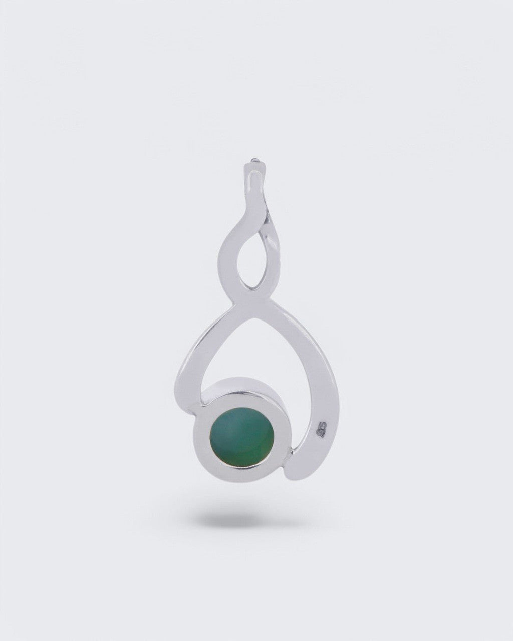 Sterling Silver Asymmetric Twist Larimar Pendant - Pendants