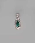 Sterling Silver Chrysocolla Pendant - Charms & Pendants - -