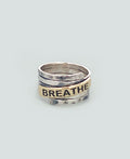 Sterling Silver Hammered Finish Breathe Ring - Rings - Size 6 -