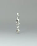 Sterling Silver Herkimer Quartz Triple Stone Pendant - Charms & Pendants