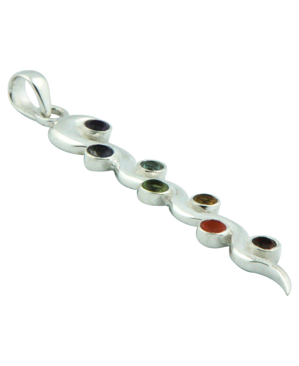 Sterling Silver Kundalini Chakra Pendant - Charms & Pendants