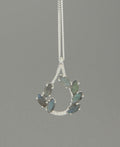 Sterling Silver Labradorite Gemstone Vine Pendant - Charms & Pendants