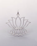 Sterling Silver Lotus Bloom Pendant - Charms & Pendants